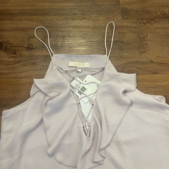 WAYF Lilac Ruffle Blouse - Picture 6 of 8
